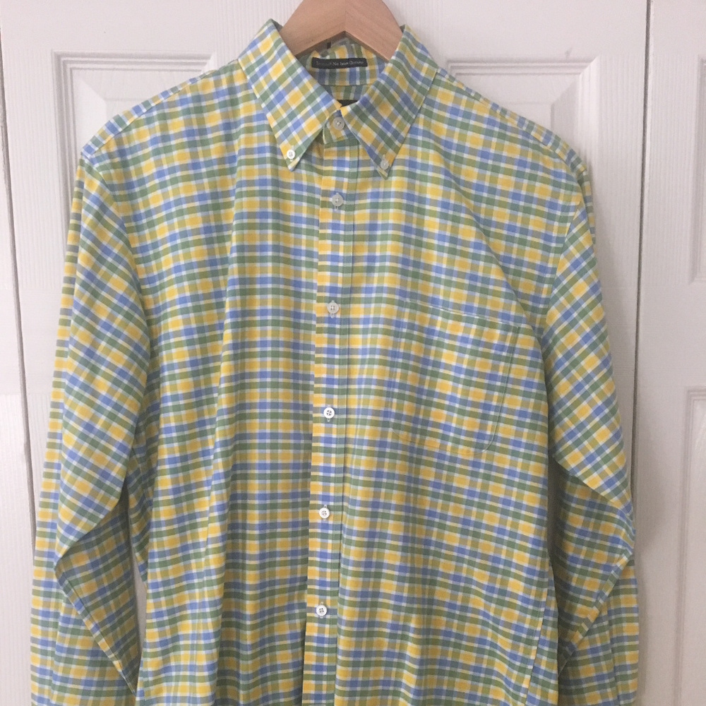 No Iron Tailor Fit Lands End Button Down